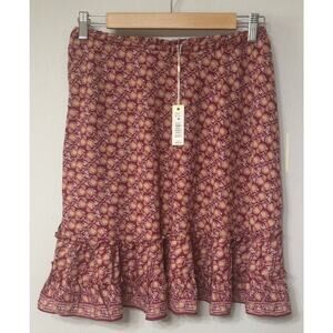 Max Studio Skirt Elastic Waist Tiered Women’s Size Medium Floral Pull-on NEW